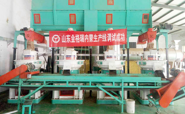 內蒙古秸稈顆粒機使用現場
